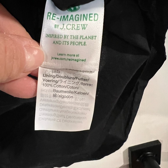 J. Crew Flutter-sleeve top cotton silk voile Black size S lace trim ruffleneck - Picture 11 of 12